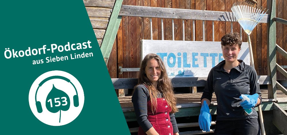 News-Cover: Simone steht mit Annika vor dem Aßentoiletten-Bauwagen